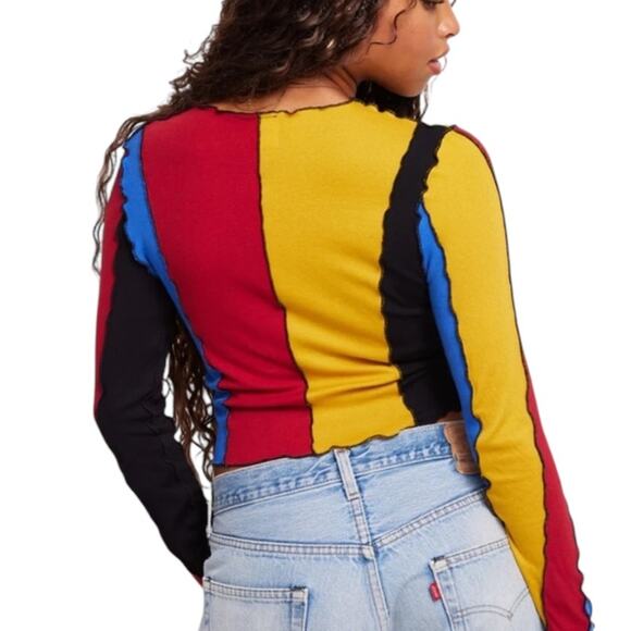 NWOT by Samii Ryan Disney Mickey Mouse Contrast Long Sleeve Top - Sz S - Picture 2 of 10